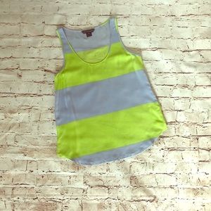 French Connection Silk Contrast Stripe Top